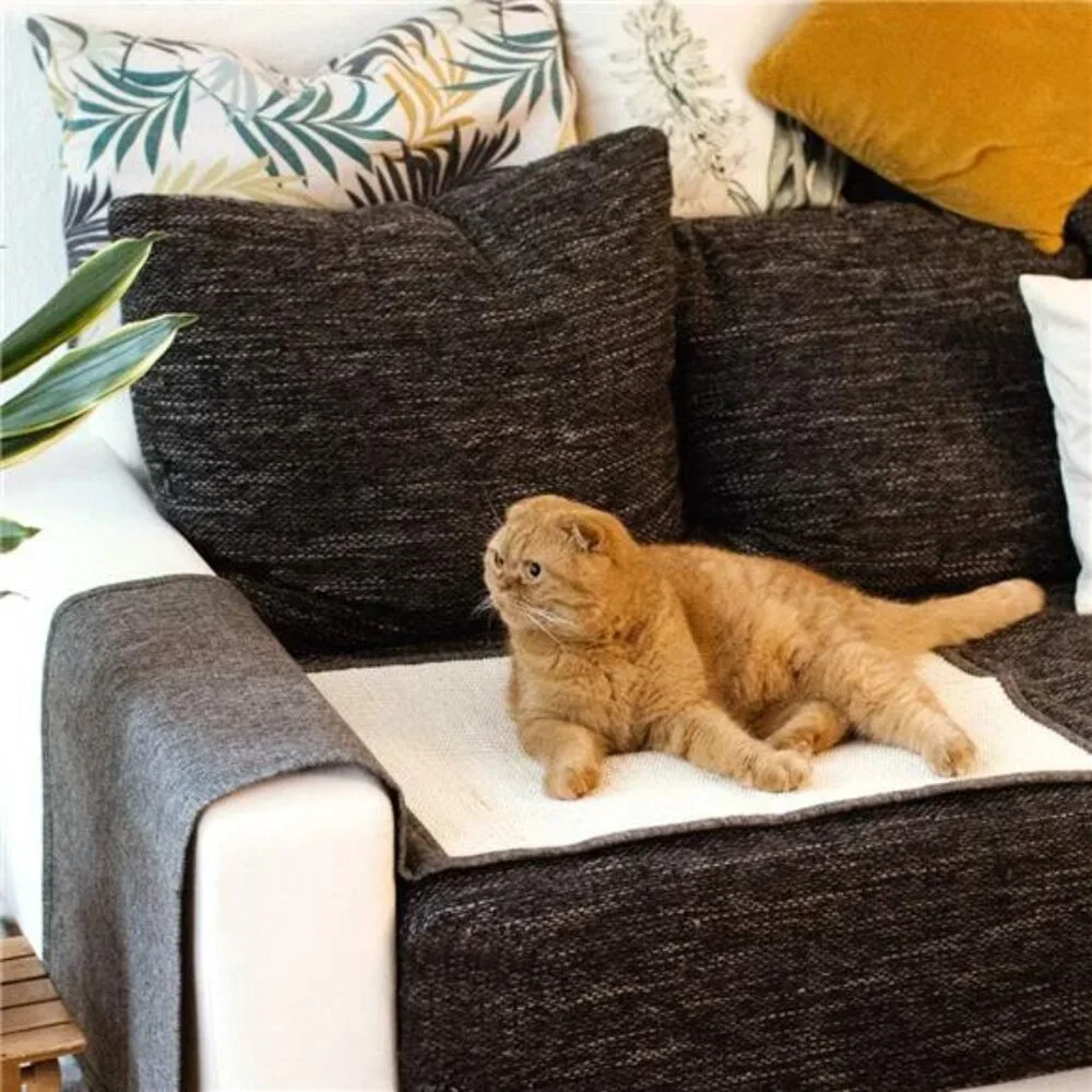 2X Cat Scratch Mats Sofa Protector -Natural Sisal Furniture Protector Scratching